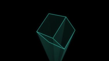 Tel Çerçeve hologramı stil öğe soyut şekli. Güzel 3d render