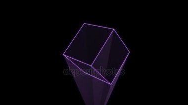 Tel Çerçeve hologramı stil öğe soyut şekli. Güzel 3d render