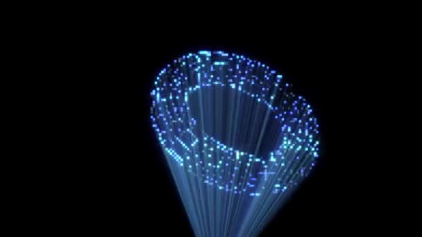 Élément de forme abstrait dans le style d'hologramme de Wireframe. Belle rendu 3D 