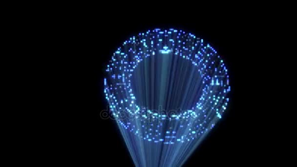 Élément de forme abstrait dans le style d'hologramme de Wireframe. Belle rendu 3D 