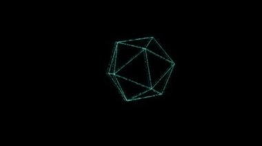 Tel Çerçeve hologramı stil öğe soyut şekli. Güzel 3d render