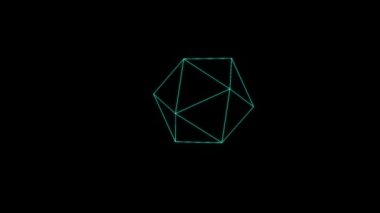 Tel Çerçeve hologramı stil öğe soyut şekli. Güzel 3d render