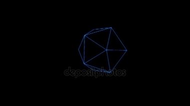 Tel Çerçeve hologramı stil öğe soyut şekli. Güzel 3d render