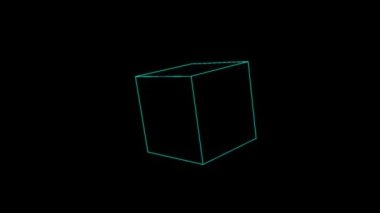 Tel Çerçeve hologramı stil öğe soyut şekli. Güzel 3d render