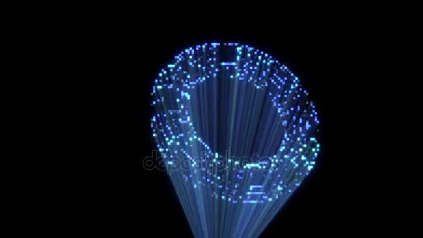 Élément de forme abstrait dans le style d'hologramme de Wireframe. Belle rendu 3D 