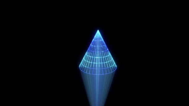 Élément de forme abstrait dans le style d'hologramme de Wireframe. Belle rendu 3D 