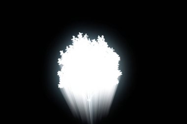 Ağaç bitki Tel Çerçeve hologramı tarzı. Güzel 3d render