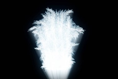 Ağaç bitki Tel Çerçeve hologramı tarzı. Güzel 3d render