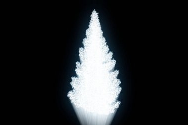 Ağaç bitki Tel Çerçeve hologramı tarzı. Güzel 3d render