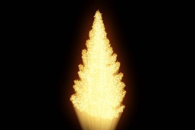 Ağaç bitki Tel Çerçeve hologramı tarzı. Güzel 3d render