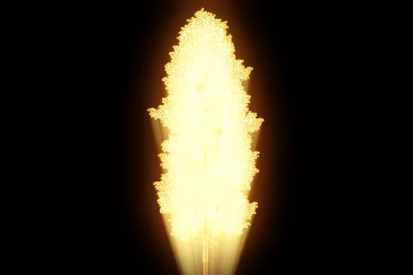Ağaç bitki Tel Çerçeve hologramı tarzı. Güzel 3d render — Stok fotoğraf