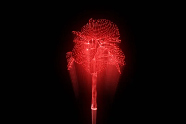 Baumpflanze im Hologrammstil. schönes 3D-Rendering — Stockfoto