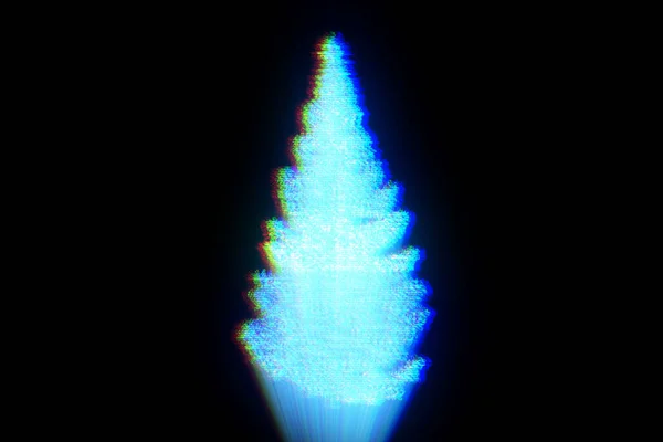 Drzewo roślina w stylu model szkieletowy Hologram. Ładne renderowania 3d — Zdjęcie stockowe
