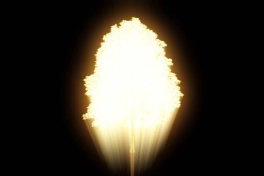 Ağaç bitki Tel Çerçeve hologramı tarzı. Güzel 3d render