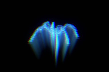 Örümcek Hologram tel kafes tarzı. Güzel 3d render