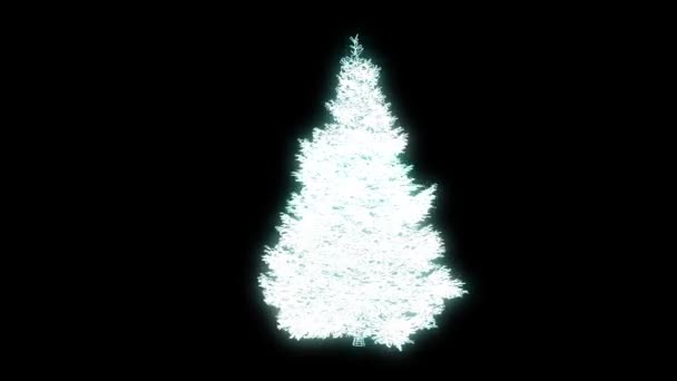 Planta de árvore em estilo holograma Wireframe. Boa renderização 3D — Vídeo de Stock