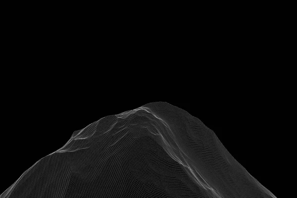 Гора в стилі голограми. 3D рендерингу — стокове фото
