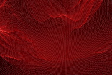 Tel Çerçeve hologramı tarzı dağ. Güzel 3d render