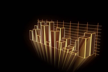 Grafik Hologram tel kafes tarzı. Güzel 3d render