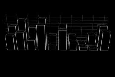 Grafik Hologram tel kafes tarzı. Güzel 3d render