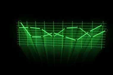 Grafik Hologram tel kafes tarzı. Güzel 3d render