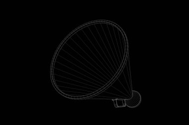 Megafon Hologram tel kafes tarzı. Güzel 3d render