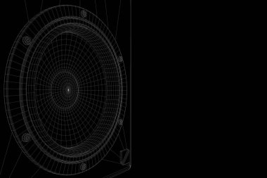 Megafon Hologram tel kafes tarzı. Güzel 3d render