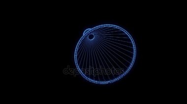 Megafon Hologram tel kafes tarzı. Güzel 3d render