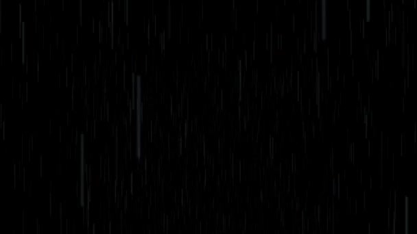 Partículas de chuva em movimento. Bela sobreposição ou fundo — Vídeo de Stock