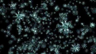 Kayan kar parçacıklar hareket 