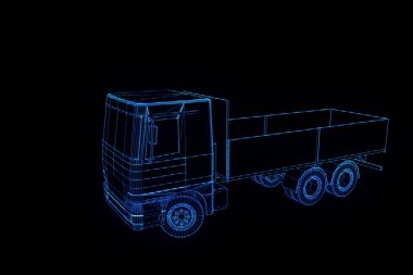 Işınlama Hologram tel kafes içinde. Güzel 3d render