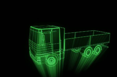 Işınlama Hologram tel kafes içinde. Güzel 3d render