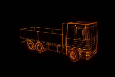 Işınlama Hologram tel kafes içinde. Güzel 3d render