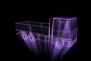 Işınlama Hologram tel kafes içinde. Güzel 3d render