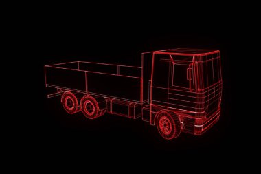 Işınlama Hologram tel kafes içinde. Güzel 3d render