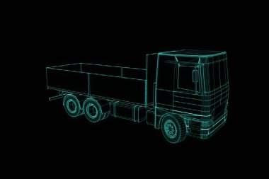 Işınlama Hologram tel kafes içinde. Güzel 3d render