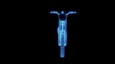 Motosiklet Hologram tel kafes tarzı. Güzel 3d render