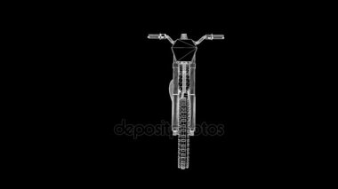 Motosiklet Hologram tel kafes tarzı. Güzel 3d render