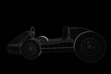 Yarış Kart Hologram tel kafes gidin. Güzel 3d render