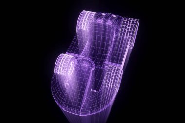 Yarış Kart Hologram tel kafes gidin. Güzel 3d render