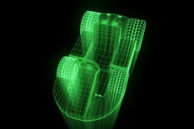 Yarış Kart Hologram tel kafes gidin. Güzel 3d render