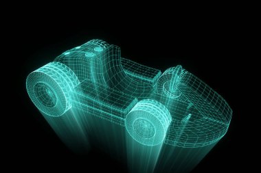 Yarış Kart Hologram tel kafes gidin. Güzel 3d render