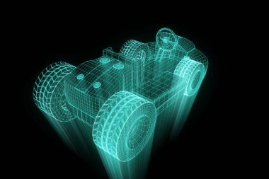 Yarış Kart Hologram tel kafes gidin. Güzel 3d render