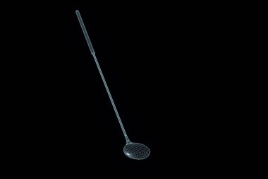 Golf raket Hologram tel kafes tarzı. Güzel 3d render