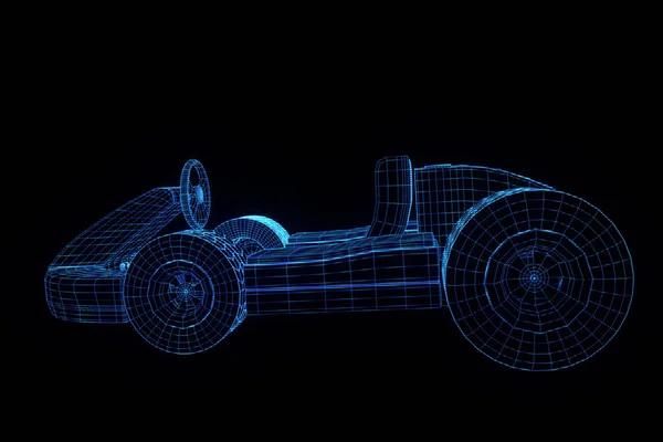 Рамка для перегонів Go Kart Hologram. 3D рендерингу — стокове фото