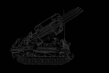 hareketli 3D tank Hologram tel kafes. Güzel 3d render