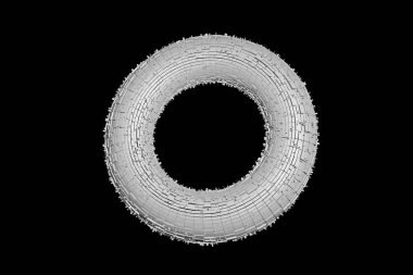 Soyut şekil öğesinde fütüristik tarzı. Güzel 3d render