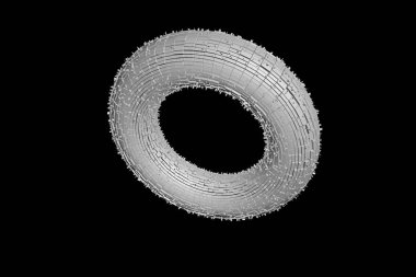 Soyut şekil öğesinde fütüristik tarzı. Güzel 3d render