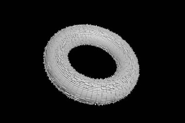 Soyut şekil öğesinde fütüristik tarzı. Güzel 3d render