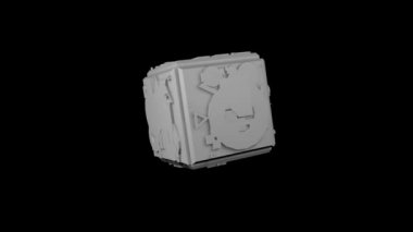 Soyut şekil öğesinde fütüristik tarzı. Güzel 3d render